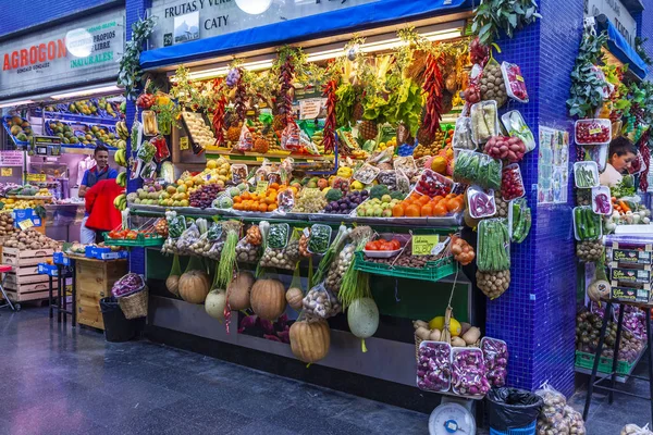 카나리아 스페인 2018 신선한 야채와 역사적인 Mercado Vegueta 시장에에서 — 스톡 사진