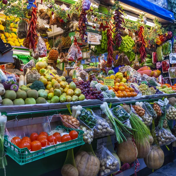 Las Palmas Gran Canaria España Enero 2018 Comercio Hortalizas Frescas — Foto de Stock