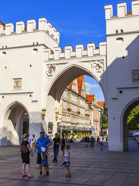 München Duitsland Augustus 2018 Karlstor Gate Uitvoeren Naar Oude Stad — Stockfoto