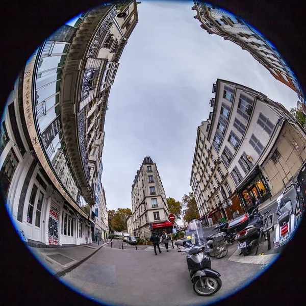 Paris Frankrike Den Oktober 2018 Vyn Urban Molnigt Höst Morgon — Stockfoto