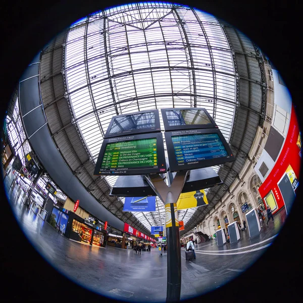 Paříž Francie Října 2018 Interiér Východní Nádraží Gare Est Širokoúhlého — Stock fotografie