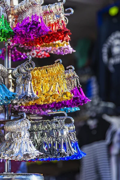 París Francia Octubre 2018 Recuerdos Forma Torre Eiffel Tienda Regalos — Foto de Stock