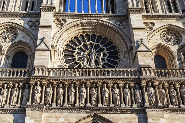 Париж Франция Октября 2018 Архитектурные Детали Парижской Богоматери — стоковое фото