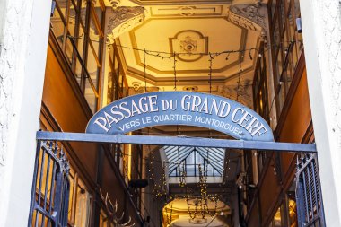 Paris, Fransa, üzerinde 26 Ekim 2018. İç geçit du Grand Cerf bir eski Paris geçiş