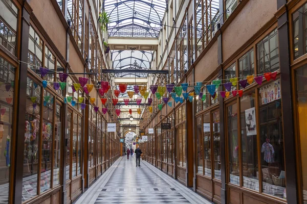 París Francia Octubre 2018 Interior Antiguo Pasaje Parisino Del Passage — Foto de Stock