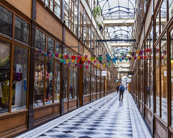 Paris França Outubro 2018 Interior Uma Antiga Passagem Parisiense Passage — Fotografia de Stock