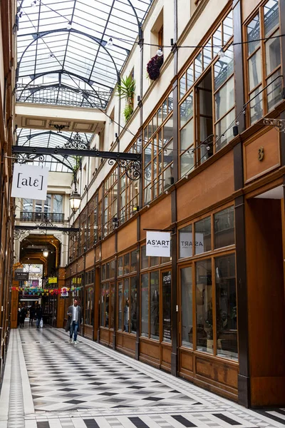 Paris França Outubro 2018 Interior Uma Antiga Passagem Parisiense Passage — Fotografia de Stock