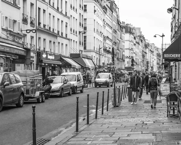 Parijs Frankrijk Oktober 2018 Typische Stad Straat Met Historische Gebouw — Stockfoto