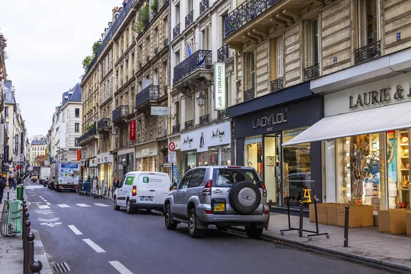 Paris France Octobre 2018 Rue Typique Ville Avec Bâtiment Historique — Photo