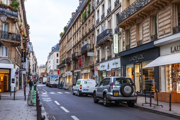 Paris France October 2018 Typical City Street Historical Building — Stock Photo, Image