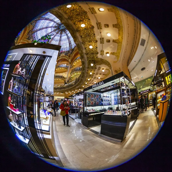 Paříž Francie Října 2018 Velkolepý Dóm Obchodování Podlaze Slavné Galerie — Stock fotografie