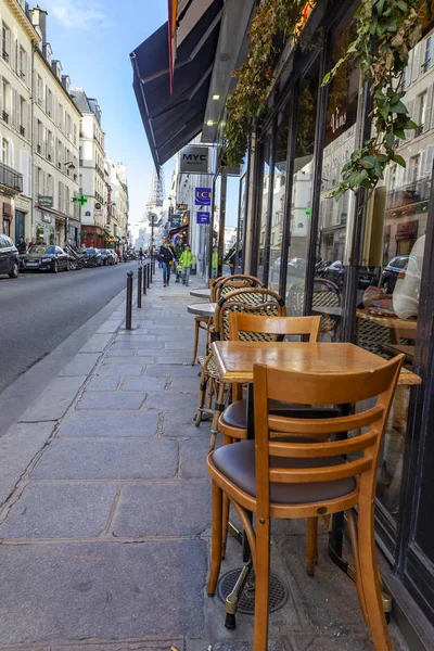 París Francia Octubre 2018 Hermosa Calle Ciudad Alrededor Del Edificio —  Fotos de Stock