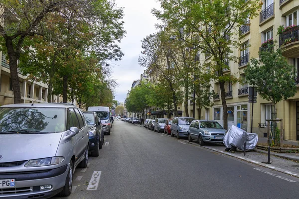 Tarih Ekim 2018 Paris Fransa Şehrin Sokak Araçlarda — Stok fotoğraf