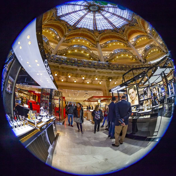 París Francia Octubre 2018 Piso Comercial Principal Tienda Galeries Lafayette —  Fotos de Stock