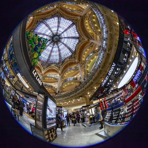 Париж Франция Октября 2018 Главная Торговая Площадка Магазина Galeries Lafayette — стоковое фото