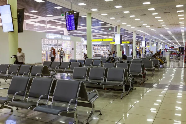 Moscú Rusia Octubre 2018 Interior Sala Salidas Terminal Del Aeropuerto — Foto de Stock