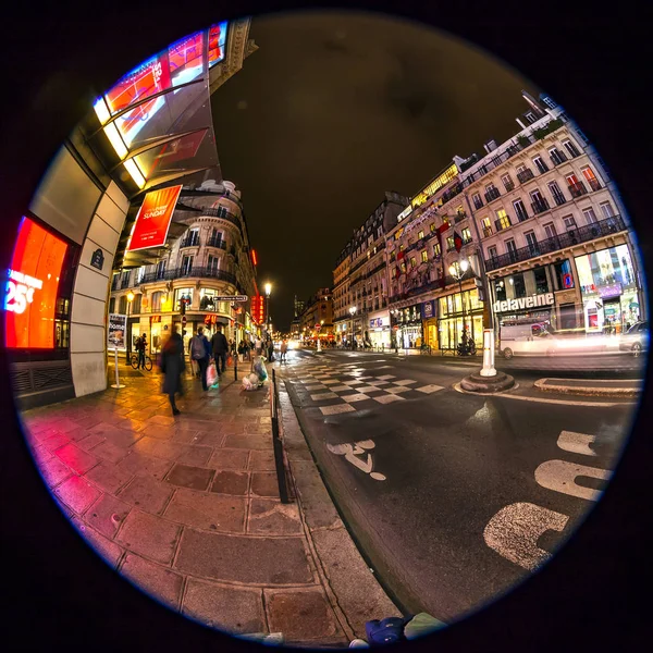 Paříž Francie Října 2018 Pohled Městskou Jedna Hlavní Ulice Rue — Stock fotografie