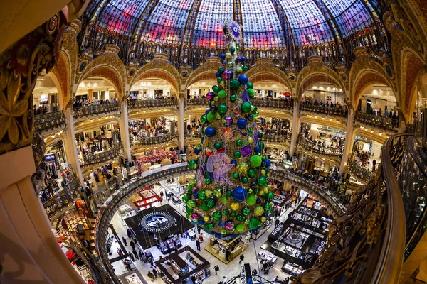 París Francia Octubre 2018 Principal Piso Comercial Tienda Galeries Lafayette —  Fotos de Stock