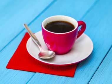 Espresso bir parlak pembe Porselen Kahve 