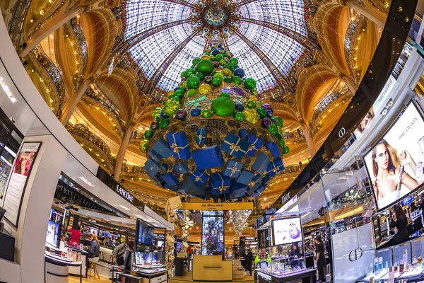 Parijs Frankrijk Oktober 2018 Belangrijkste Beursvloer Van Galeries Lafayette Shop — Stockfoto
