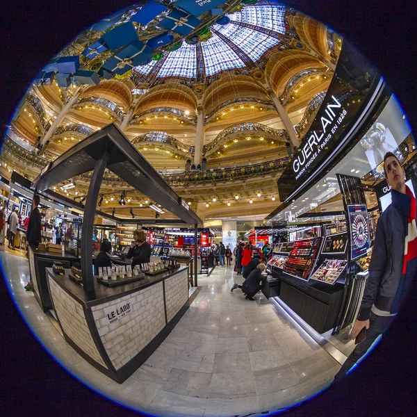 Paříž Francie Října 2018 Obchodní Přízemí Prodejny Galeries Lafayette Ryby — Stock fotografie