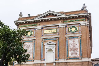 Roma, İtalya, 7 Mart 2017. Vatikan müzesine Vatikan bahçeleri binanın bir görünüm