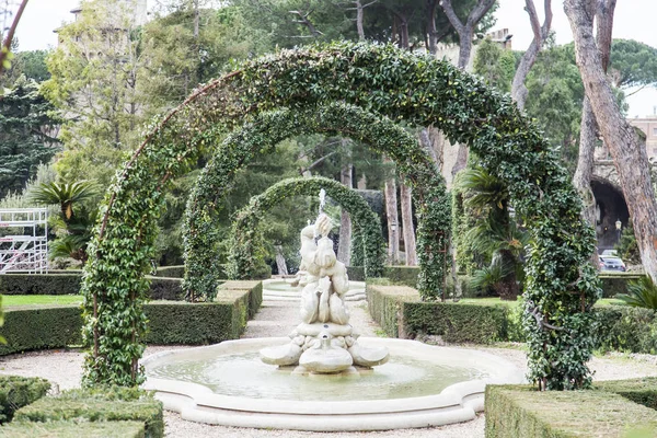 Řím Itálie Března 2017 Malebné Avenue Vatican Gardens — Stock fotografie