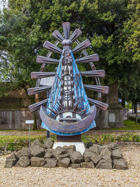 Rom Italien März 2017 Der Antike Brunnen Auf Dem Gebiet — Stockfoto