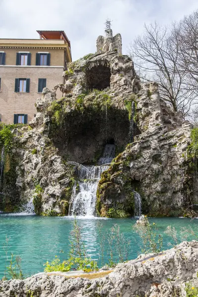 Rome Itália Março 2017 Antiga Fonte Território Dos Jardins Vaticano — Fotografia de Stock