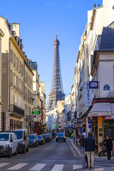 Париж Франция Октября 2018 Городская Архитектура Эйфелева Башня Мбаппе Эйфелева — стоковое фото