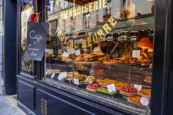 Paris France October 2018 Picturesque Show Window Shop Which Rolls — Stock Photo, Image
