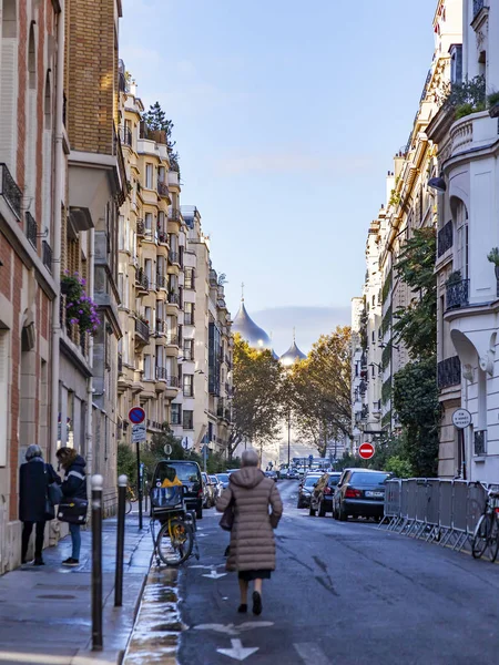Paris Fransa Üzerinde Ekim 2018 Tipik Şehir Tarihi Ile Sokak — Stok fotoğraf