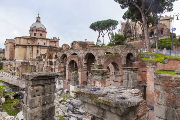 Rom Italien Mars 2017 Ruinerna Antika Konstruktioner Forum Romanum — Stockfoto