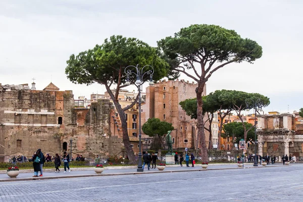 Rome Italy March 2017 Urban View Architectural Complex Street Includes — Stock Photo, Image