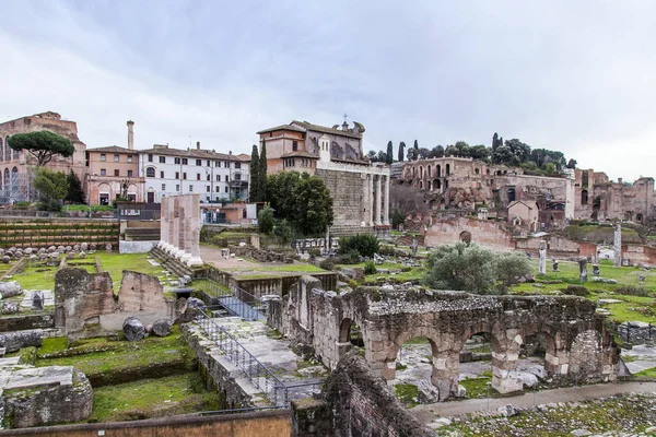 Rome Italy March 2017 Ruins Antique Constructions Forum Romanum — Stock Photo, Image