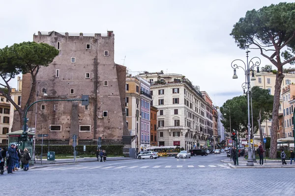 Rome Italie Mars 2017 Vue Urbaine Complexe Architectural Rue Comprend — Photo