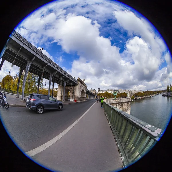 Париж Франція Жовтня 2018 Міського Пейзажу Перегляд Бір Hakeym Міст — стокове фото