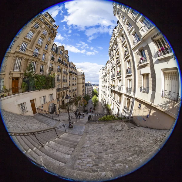 Paris France October 2018 Urban View Houses Sklone Montmartre Hill — Stock Photo, Image