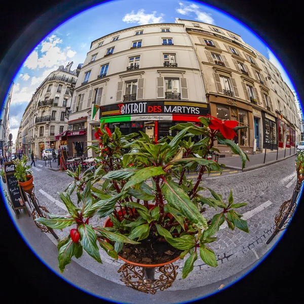 Paris Frankrike Den Oktober 2018 Den Typiska Stadsgata Med Historiska — Stockfoto