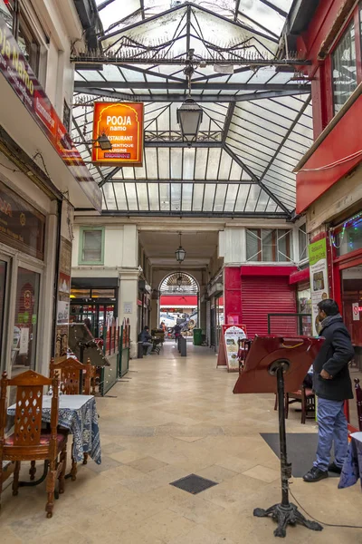 París Francia Octubre 2018 Interior Pasaje Típico Parisino Antiguo — Foto de Stock