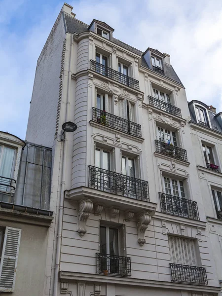 Parijs Frankrijk Oktober 2018 Typische Architectonische Details Van Gevels Van — Stockfoto