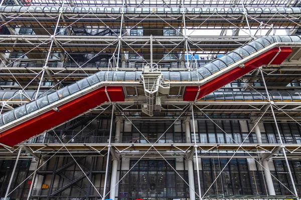 Paris Fransa Üzerinde Ekim 2018 Centre Georges Pompidou Bina Cephe — Stok fotoğraf