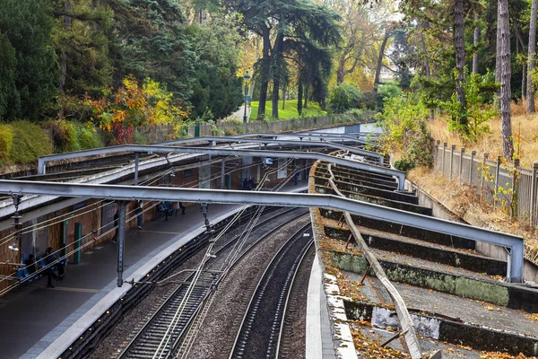 Παρίσι Γαλλία Στις Οκτωβρίου 2018 Site Του Σιδηροδρόμου Rer Πόλη — Φωτογραφία Αρχείου