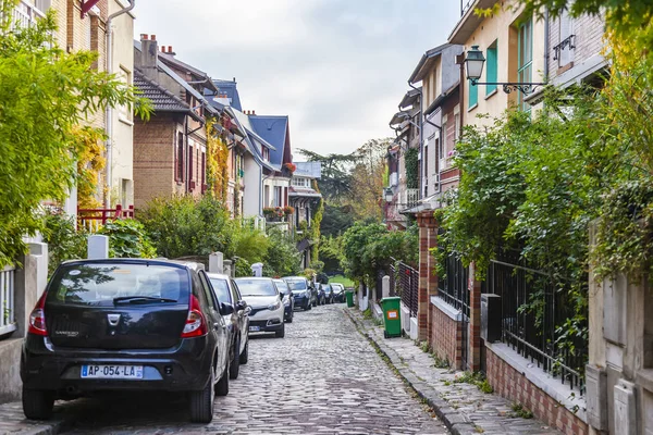 Parijs Frankrijk Oktober 2018 Een Landschap Van Stad Straat Van — Stockfoto