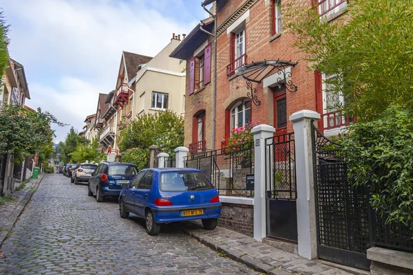 Paris France October 2018 City Landscape Street Cottages Outskirts City — Stock Photo, Image