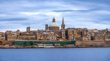 Valletta, Malta, üzerinde 8 Ocak 2019. Kenti denizden
