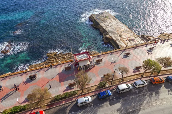 Sliema Malta Gennaio 2019 Vista Dall Alto Sul Pittoresco Argine — Foto Stock