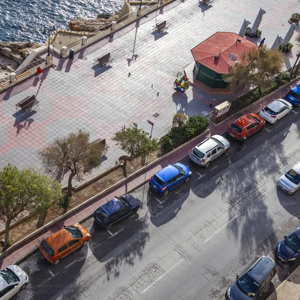 Sliema Malta Gennaio 2019 Vista Dall Alto Sul Pittoresco Argine — Foto Stock