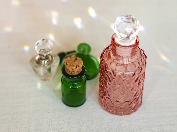 Kosmetyki Zabytkowe Butelki — Zdjęcie stockowe