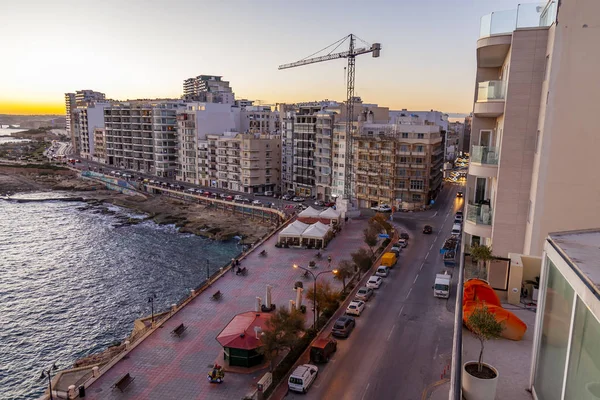 Sliema Malta Januar 2019 Arkitektonisk Kompleks Ved Den Vakre Vollen – stockfoto